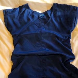 Old Navy silky blue t-shirt.